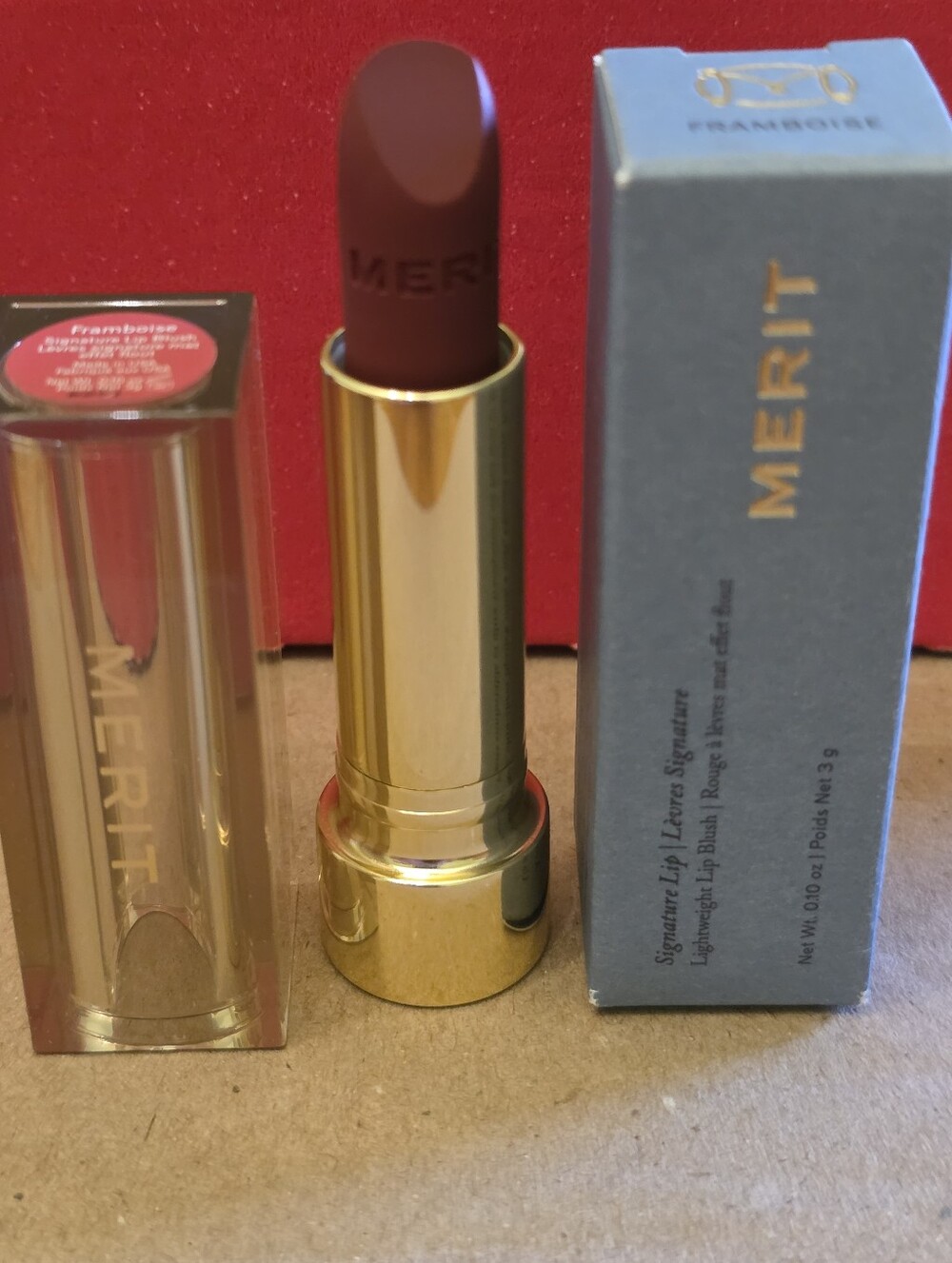 MERIT Signature Lip Lightweight Lip Blush FRAMBOISE - Picture 4 of 8